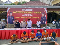 Polres Pelabuhan Tanjung Perak Ungkap Kasus Besar dalam Program 100 Hari Kerja 'Asta Cita
