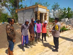 Cooling System Harkamtibmas Polsek Kuta Selatan, Sampaikan Pesan Kamtibmas kepada Warga Non-Permane