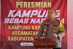 Polres Tanggamus Resmikan Kampung Bebas Narkoba di Pekon Karang Rejo Semaka