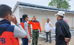 Forkopimda Flotim Tinjau Progres Huntara untuk Korban Erupsi Gunung Lewotobi