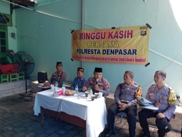 Minggu Kasih di Wilayah Hukum Polsek Denpasar Selatan, Ajak Jaga Keamanan