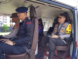 Kapolda Lampung Pantau Arus Mudik Lewat Udara, Pastikan Jalur Lancar dan Aman