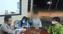 Patroli Malam, Polsek Kota Agung Amankan Dua Anak Terlibat Perang Sarung