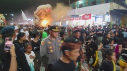 Pengamanan Pengarakan Ogoh-ogoh dalam Rangkaian Hari Suci Nyepi Saka 1947