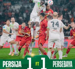 Tahan Imbang Persija 1-1, Persebaya Surabaya Harus Puas di Posisi Tiga Besar