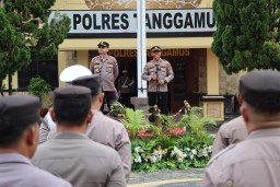 Upacara Welcome and Farewell Parade Kapolres Tanggamus