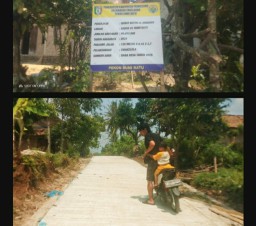 Pemerintah Pekon Bumiratu Bangun Jalan Rabat Beton di Jalan Anggrek ,ADD Tahap 1 Tahun 2025