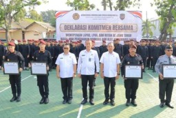 Kanwil Ditjen Pemasyarakatan Jatim Deklarasikan Komitmen Wujudkan Lapas dan Rutan Bersih dari Narkoba dan HP Ilegal