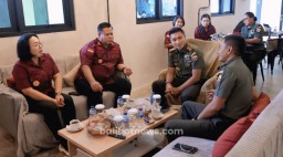 Perkuat Sinergi Pengamanan, Kalapas Kerobokan Jalin Silaturahmi ke Kodim 1611/Badung