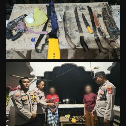 Respon Cepat Tim Patroli Polsek Cukuh Balak, Amankan Barang Bukti Mirip Senjata dalam Dugaan KDRT