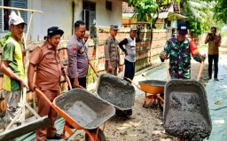 Jalan Penghubung Dua Dusun di Pekon Pujodadi Dibeton, Melalui ADD Tahap I th 2025
