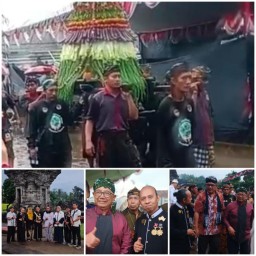 Candi Penataran Jadi Pusat Perhatian Kirab Tumpeng Agung Nusantara Gotong Royong 2025