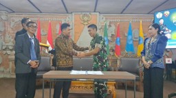 Dandim 1611/Badung Mengisi Kuliah Umum Bela Negara di Universitas Mahendradatta