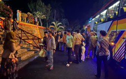 Polres Tanggamus Gelar Pengamanan Kepulangan Jamaah Haji Kloter 56