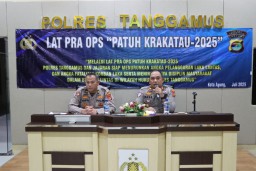 Polres Tanggamus Gelar Latpraops Jelang Operasi Patuh Krakatau 2025