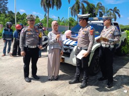 Satlantas Polres Tanggamus Gelar Razia Ops Patuh Krakatau 2025 di Jalinbar Talagening