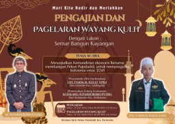 Pengajian Dan Pagelaran Wayang Kulit Dalam Rangka Memperingati Tahun Baru Islam Th 1447 H atau Bersih Desa Pujodadi