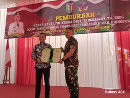 Bupati Pringsewu Buka Karya Bakti TNI Di Tanjung Rusia Timur