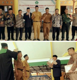 Kades Kepunten Lantik Dua Perangkat Desa Baru 