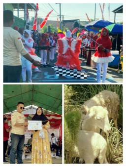 Hadiah Utama Dua Ekor Kambing Warnai Gebyar Karnaval di Lambangan, Wonoayu 