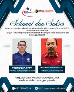 Pesan Direktur Zonaperistiwa Indonesia Rapat Kerja 2025 Aliansi Wartawan Surabaya, Momentum Jurnalis Jaga Kredibilitas