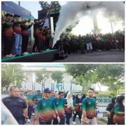 Ribuan Masyarakat Surabaya Ikuti Fun Walk Fesyar 2025 Di Masjid Al-akbar Surabaya