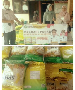 Antusias Warga Gedang Rowo, Belum Tengah Hari Beras Murah SPHP Ludes Dibeli 