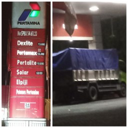 Diduga Mafia Solar Kerja Sama Dengan SPBU 5461123 Jalan Raya Legundi Kabupaten Gresik.