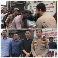 Menjelang Peringatan Isra Mi'raj, Kapolsek Genteng Berbagi, Salurkan 100 Paket Sembako untuk Tukang Becak dan Ojol