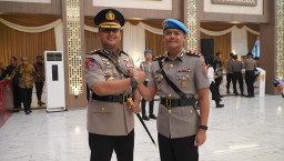 Serah Terima Jabatan Kapolres Gresik, AKBP Ramadhan Nasution Gantikan AKBP Rovan Richard Mahenu