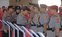 9 Pejabat Utama Dan 4 Kapolres Berganti, Kapolda Lampung Gelar Upacara Serah Terima Jabatan
