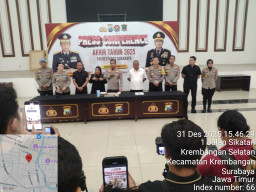 Kapolrestabes Surabaya Mengajak Masyarakat Surabaya Saling Membantu Menjaga Kamtibmas Kota Surabaya.