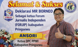 Ketua DPC PPWI Pringsewu Ucapkan Selamat atas Deklarasi dan Pengukuhan MR Borneo sebagai Ketua FOR-JIP