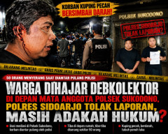 Warga Dihajar Debt Collector di Depan Mata Anggota Polsek Sukodono, Korban Mengaku Laporannya Ditolak Polres, Masih Adak