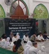Masjid Jami Nurul Jannah Margodadi Santuni 35 Anak Yatim, Perkuat Semangat Berbagi