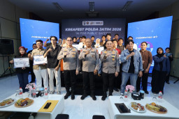 Hari Bhayangkara ke -80 Polda Jatim Dorong Pemanfaatan AI untuk Keamanan Publik Melalui KREAFEST 2026 ‎