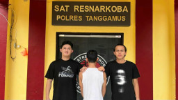 Satres Narkoba Polres Tanggamus Tangkap Diduga Pengedar Sabu di Bandar Negeri Semuong