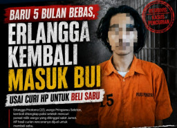 Baru 5 Bulan Menghirup Udara Bebas, Pemuda Pringsewu Kembali Masuk Bui usai Curi Ponsel untuk Beli Sabu