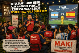 Ketua MAKI Jatim Heru Ajak Anggota Perkuat Kebersamaan Lewat Nobar Final Piala Dunia 2026