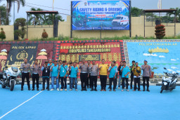 Polres Tanggamus Gelar Safety Riding , Sosialisasi Siger Lampung Presisi dan Layanan 110,