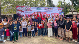 Sambut HUT RI ke-81, Koalisi FOR-JIP, LBH Ansor dan GRIB Pringsewu Gelar Donor Darah, Santunan serta Pentas Seni Budaya