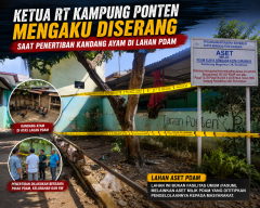 Ketua RT Kampung Ponten Mengaku Diserang Saat Penertiban Kandang Ayam di Lahan PDAM