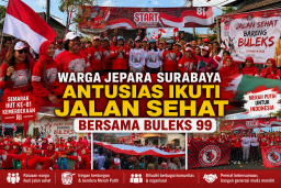 Warga Jepara Surabaya Antusias Ikuti Jalan Sehat Bersama Buleks 99