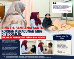 Ning Lia Sambangi Santri Korban Keracunan MBG Di Sidoarjo, Tekankan Pentingnya Pemulihan Mental