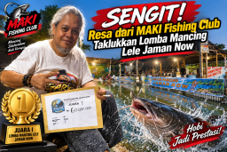 Sengit! Resa dari MAKI Fishing Club Taklukkan Lomba Mancing Lele Jaman Now