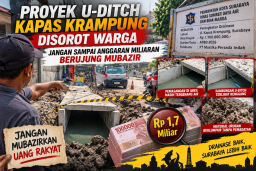 Proyek U-Ditch Kapas Krampung Disorot Warga, Jangan Sampai Anggaran Miliaran Berujung Mubazir