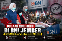 Dugaan KUR Fiktif di BNI Jember, Kejati Jatim Tetapkan Tersangka Kelima
