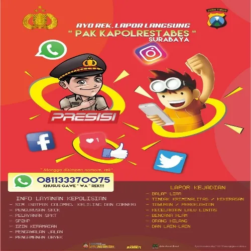 Kapolrestabes Surabaya Luncurkan Whatsapp Center “Lapor Pak Kapolrestabes