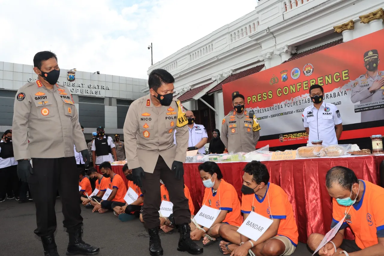 Kapolda Jatim Apresiasi Polrestabes Surabaya yang Berhasil Ungkap 44,7 Kg Sabu Sabu