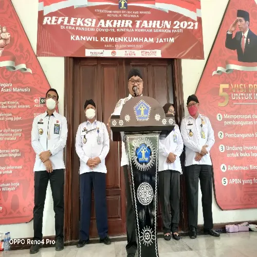Kanwil Kemenkumham Jatim Gelar Refleksi Akhir Tahun 2021